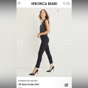 Veronica Beard Zip Back Scuba Pant 12